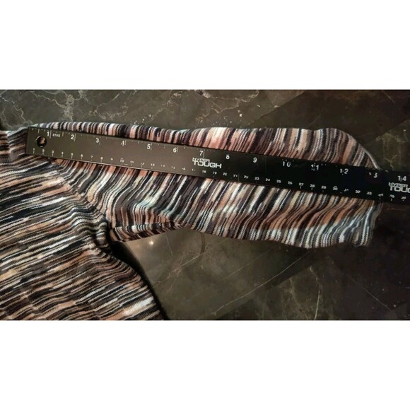 Covington Womens Blouse Top Cowl Neck Size Small S Sm Brown Geometric Fall Shirt - Picture 15 of 15